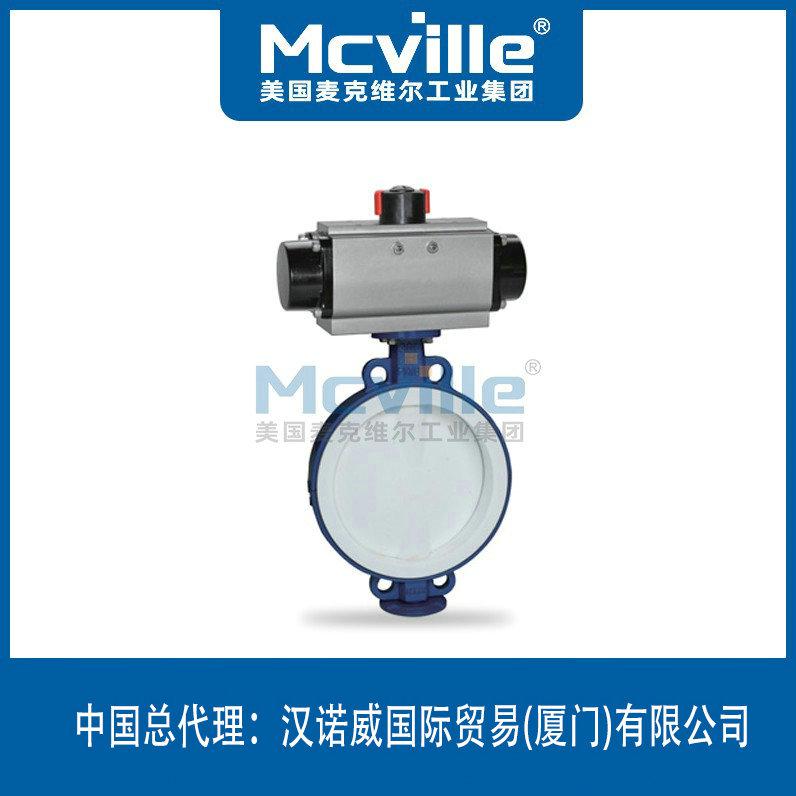 進口氣動四氟密封蝶閥