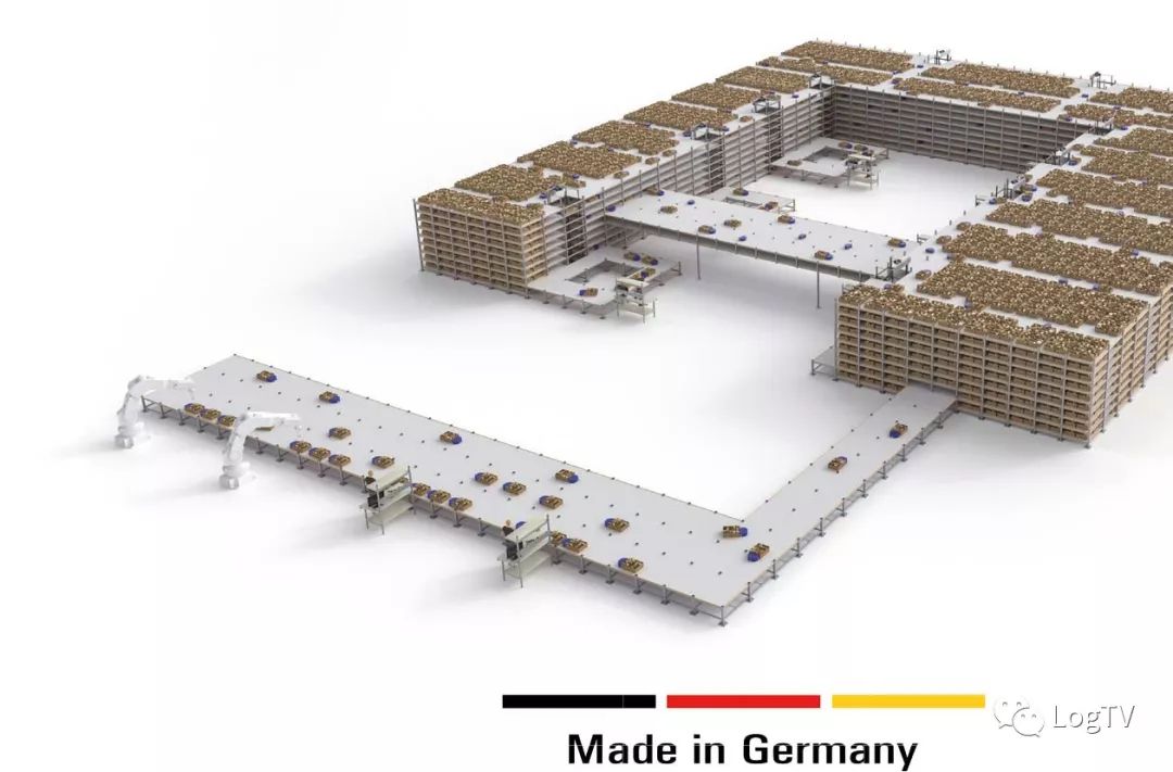 AGV穿行于貨架間，“貨到人”自動(dòng)化神了