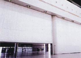 供應雙軌雙簾無機布特級防火門