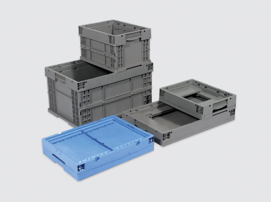 DSZ對折式可折疊周轉(zhuǎn)箱 