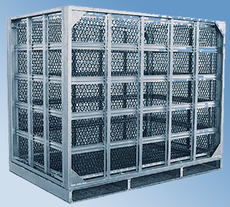  塑料網(wǎng)拆解式托盤箱 