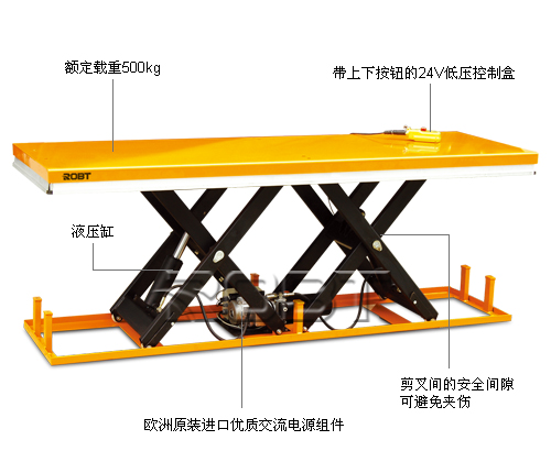 上海獵諾固定式升降平臺 雙剪平臺 大臺面平行雙叉電動升降平臺
