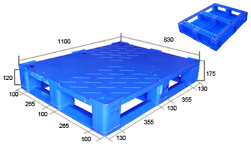 供應(yīng)塑料托盤QH-110830G平板日字型(內(nèi)置鋼管）