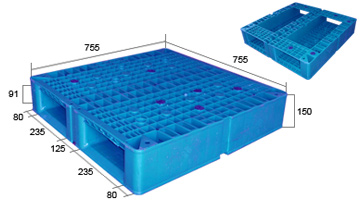 供應(yīng)塑料托盤QH-755網(wǎng)格日字型