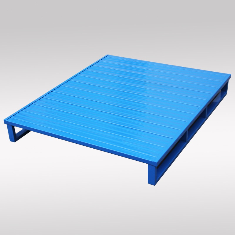 華易倉(cāng)儲(chǔ)物流金屬托盤(pán) 兩腿鋼制托盤(pán)貨架托盤(pán) 承載500KG加厚托盤(pán)