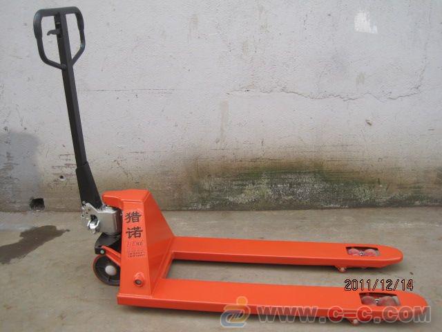 	 獵諾BFC2000電子秤搬運車叉車1/2/2.5噸手動液壓托盤稱重推拖