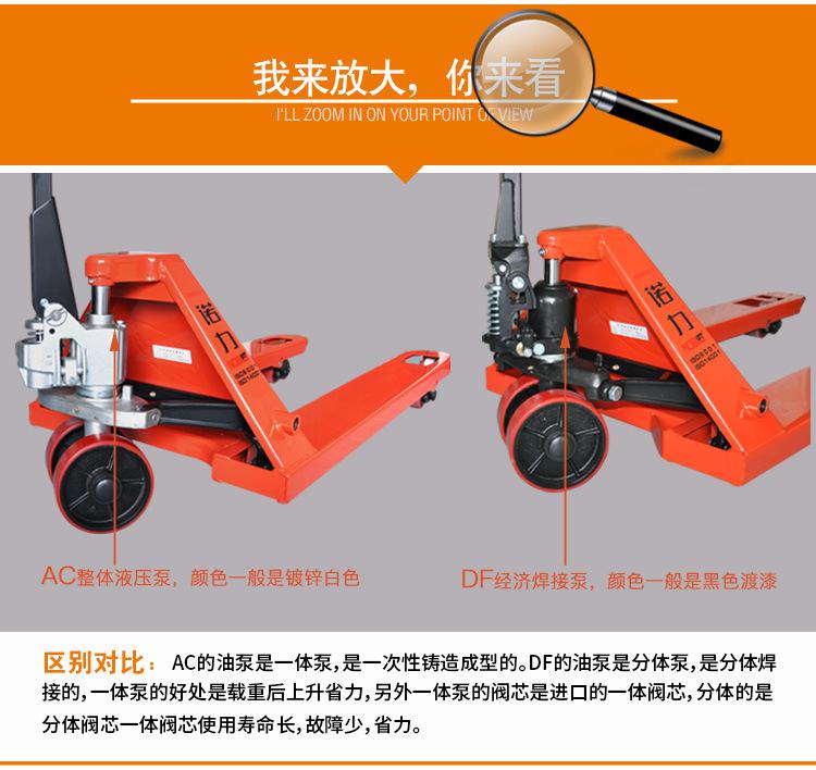 諾力1.68噸、2噸、2.5噸、3噸手動(dòng)液壓搬運(yùn)車(chē)地牛批發(fā)價(jià)原裝正品