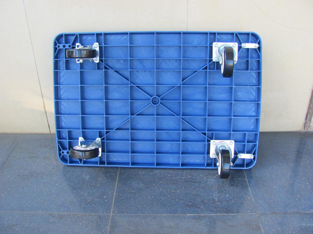 72*48cm 承重150kg 優(yōu)質(zhì)藍(lán)色塑料平板手推車(chē)