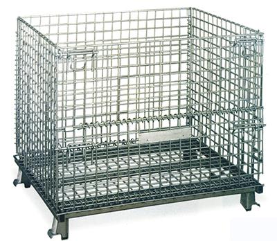 廣州貨架廠EYDA-2008202折疊式倉(cāng)儲(chǔ)籠鍍鋅儲(chǔ)物箱鐵絲蝴蝶籠