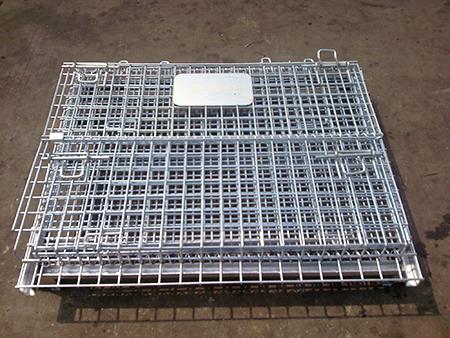 廣州貨架廠EYDA-2008202折疊式倉(cāng)儲(chǔ)籠鍍鋅儲(chǔ)物箱鐵絲蝴蝶籠