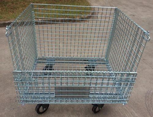 廣州貨架廠EYDA-2008202折疊式倉(cāng)儲(chǔ)籠鍍鋅儲(chǔ)物箱鐵絲蝴蝶籠