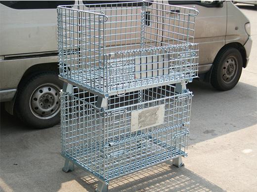 倉(cāng)儲(chǔ)鐵籠折疊式周轉(zhuǎn)鐵籠鐵絲網(wǎng)箱蝴蝶網(wǎng)筐