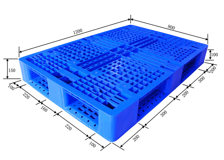 瀘州附近塑料托盤生產(chǎn)廠家 帶擋邊1208田字網(wǎng)格塑料托盤