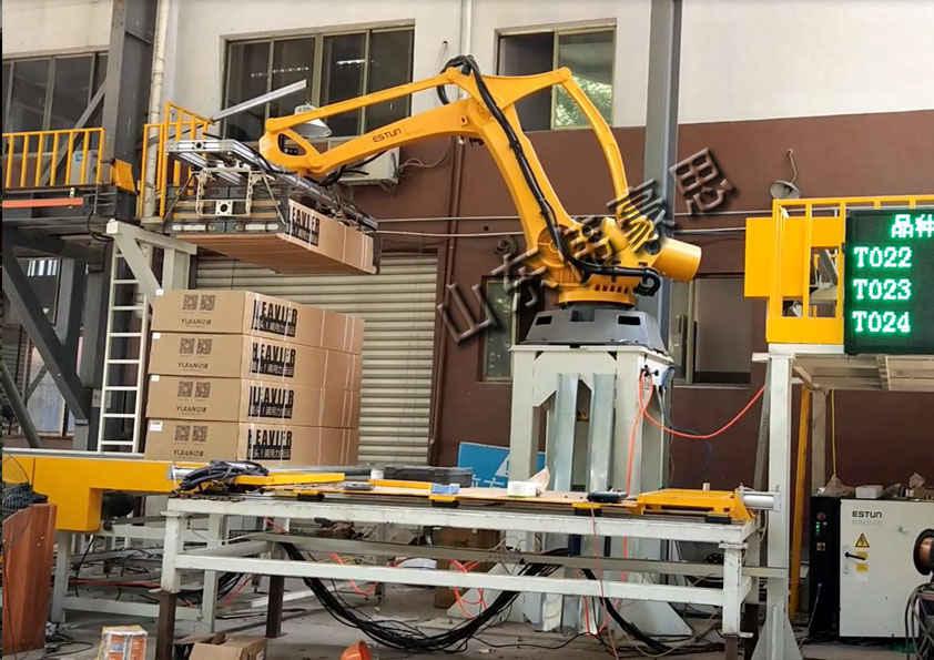 山東飲料自動(dòng)裝箱碼垛生產(chǎn)線 全自動(dòng)化裝箱機(jī)