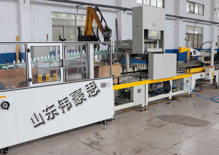 山東飲料自動(dòng)裝箱碼垛生產(chǎn)線 全自動(dòng)化裝箱機(jī)