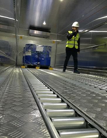 馳運(yùn)裝卸無(wú)蓋板型氣動(dòng)升降滾輪板 自動(dòng)裝車(chē) 無(wú)人裝卸