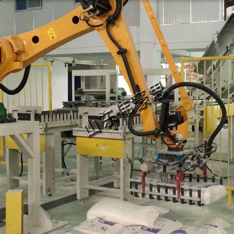全自動(dòng)碼垛系統(tǒng) 機(jī)械人碼垛機(jī)工作原理
