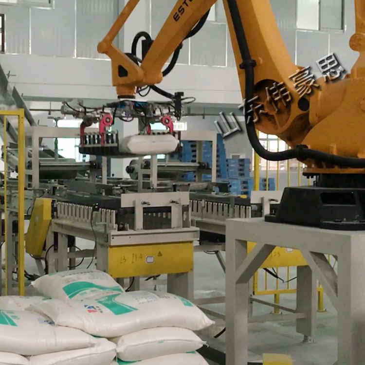 全自動(dòng)碼垛系統(tǒng) 機(jī)械人碼垛機(jī)工作原理