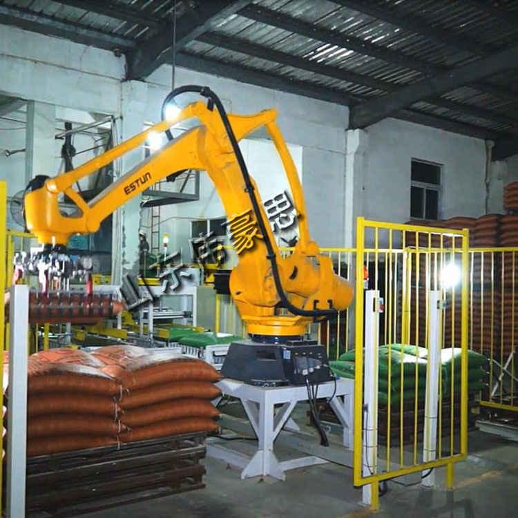 全自動(dòng)碼垛系統(tǒng) 機(jī)械人碼垛機(jī)工作原理