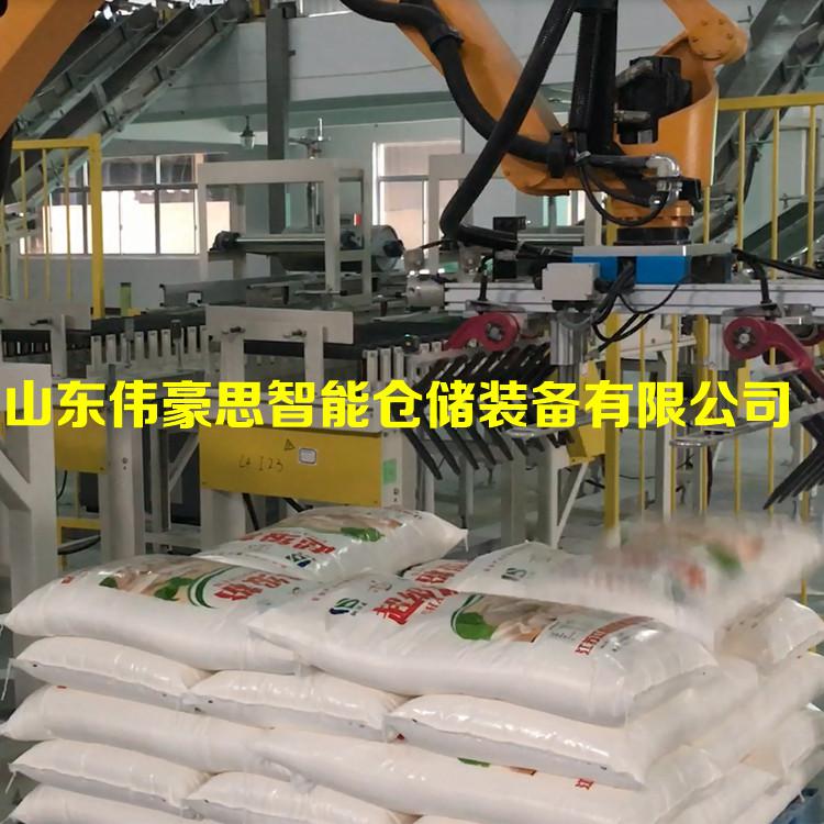 袋裝雞飼料全自動(dòng)碼垛機(jī)非標(biāo)定制 碼垛機(jī)器人廠家
