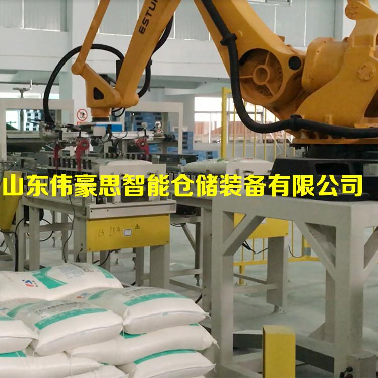 袋裝雞飼料全自動(dòng)碼垛機(jī)非標(biāo)定制 碼垛機(jī)器人廠家