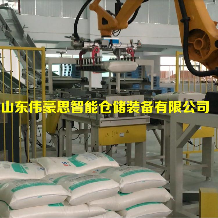 袋裝雞飼料全自動(dòng)碼垛機(jī)非標(biāo)定制 碼垛機(jī)器人廠家