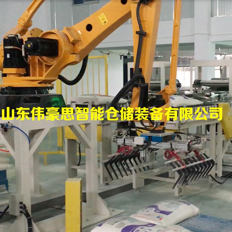 食鹽全自動(dòng)碼垛機(jī)工作原理 機(jī)器人碼垛機(jī)廠家直供