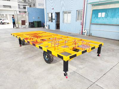平板拖車(chē)3噸帶螺紋支腿骨架式