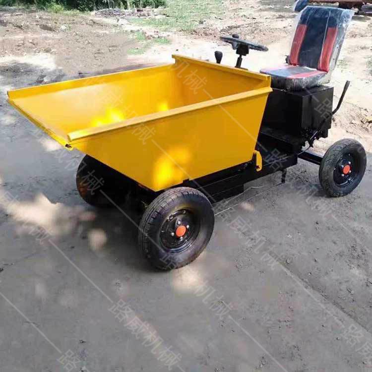  便攜拉煤電動(dòng)灰斗車 工地拉沙運(yùn)輸電動(dòng)灰斗車 工地翻斗車定制