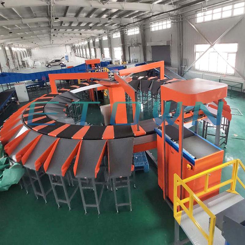 一一通智能交叉帶分揀機(jī) 全自動物流快遞分揀設(shè)備鞋服圖書分揀