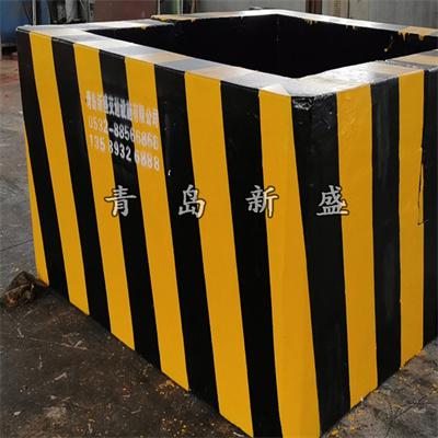 鐵跨公立交橋墩臺(tái)防撞保護(hù)裝置 公路橋墩黑黃相間醒目提示