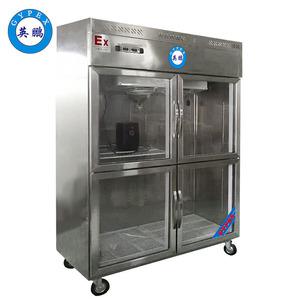 河南化工英鵬防爆不銹鋼玻璃門恒溫恒濕柜-四門