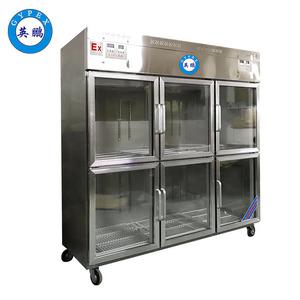 江西化工廠英鵬防爆不銹鋼玻璃門恒溫恒濕柜-六門